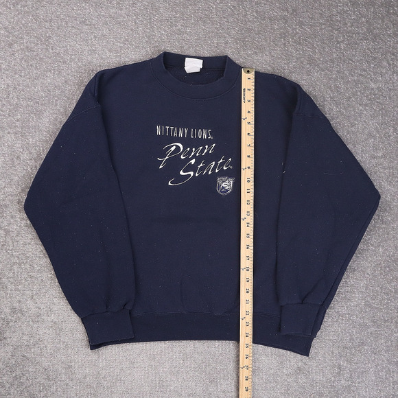 Vintage 90s Penn State Nittany Lions XL Blue Long Sleeve Pullover Sweatshirt - Picture 3 of 11